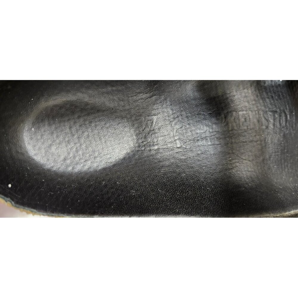 Birkenstock Arizona Womens Leather Sandals Black Double Buckle Comfort Slides 37 - Picture 11 of 14